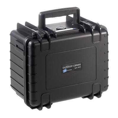 OUTDOOR case in black 250x175x155 mm with foam insert Volume: 6,6 L Model: 2000/B/SI